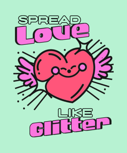 T-Shirt Design Generator with a Happy Heart Graphic with a Love Phrase