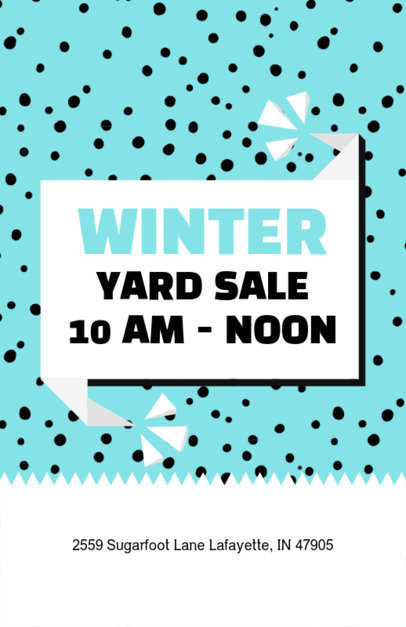 Online Flyer Maker for a Winter Yard Sale