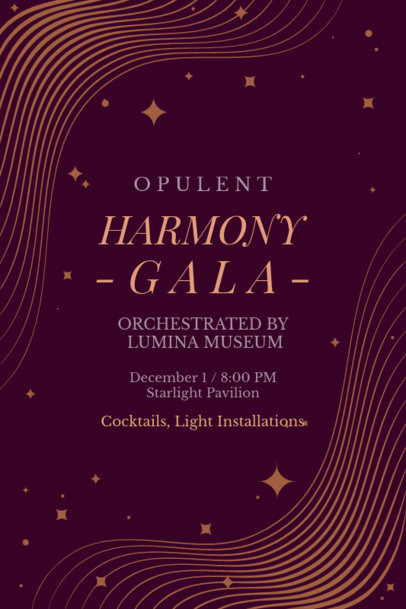 Fundraiser Ball Invitation Creator Featuring a Gala Event Date 6458g