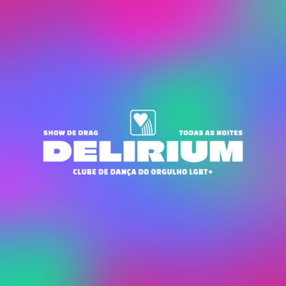 LGBT Dance Club Logo Creator Featuring a Heart Icon 