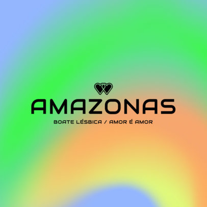 Online Logo Creator Featuring Intertwined Hearts and a Gradient Background