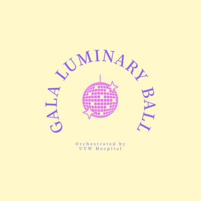 Online Logo Creator for a Hospital Gala with a Disco Ball
