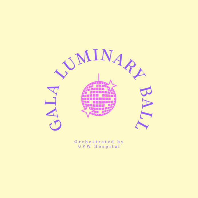 Online Logo Creator for a Hospital Gala with a Disco Ball