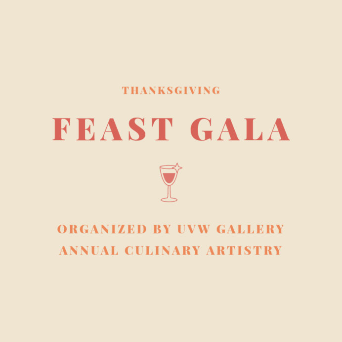 Thanksgiving Feast Gala Logo Creator Featuring a Wine Glass Icon