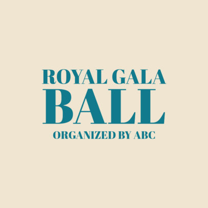 Logo Generator for a Royal Gala Ball with a Sophisticated Typeface