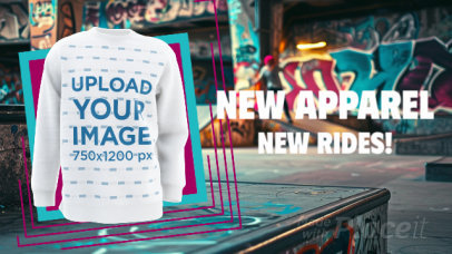 3D Sweatshirt Video for a New Apparel Urban-Styled Store