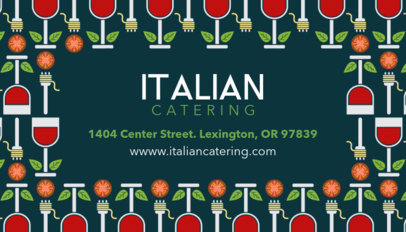 Catering Business Card with Pattern Design