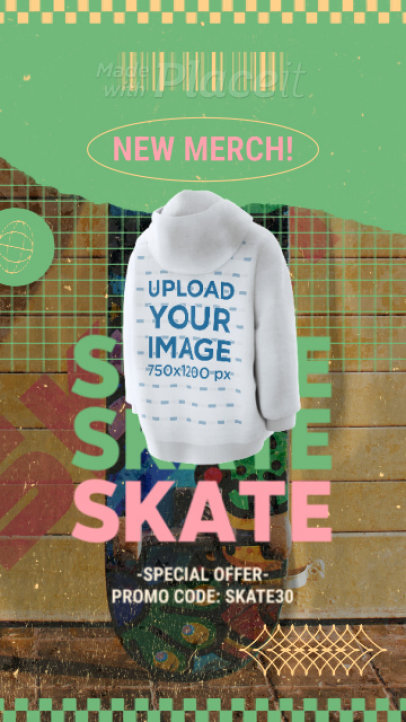 Spinning 3D Hoodie Video With a Special Offer for a Skater Fashion Boutique 5642e 8111v