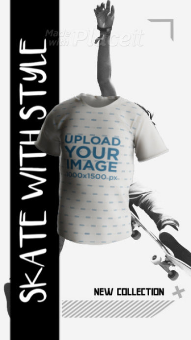 3D T-Shirt Video for a Skater Fashion Store