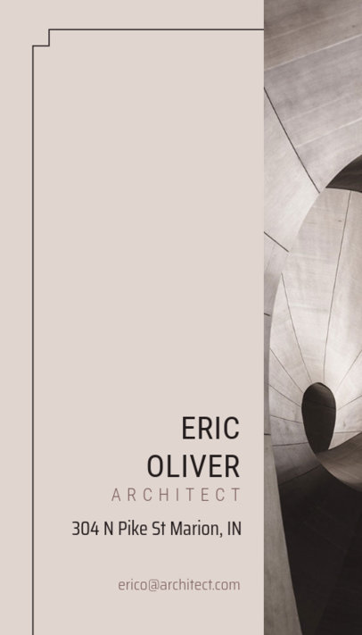 Creative Business Card Maker for Architects with Vertical Design
