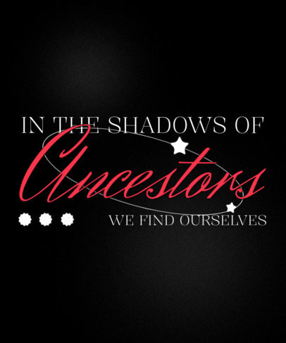 Y2K-Aesthetic T-Shirt Design Generator with a Quote About Genealogy