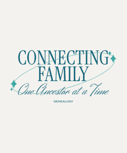 T-Shirt Design Maker Featuring a Genealogy Phrase in Contrasting Fonts