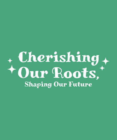 T-Shirt Design Maker with a Quote About Ancestors and Illustrated Stars