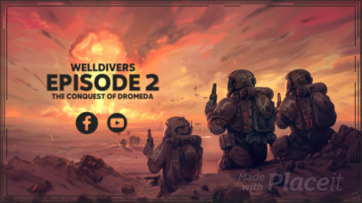 Shooters Twitch Screen Video Creator With a Helldivers 2-Inspired Theme