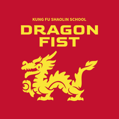 Logo Maker With a Dragon Graphic for a Kung Fu School