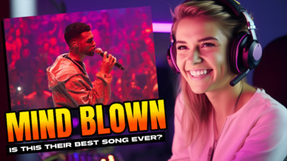 YouTube Thumbnail Maker for a New Music Reaction Vlog ed6939