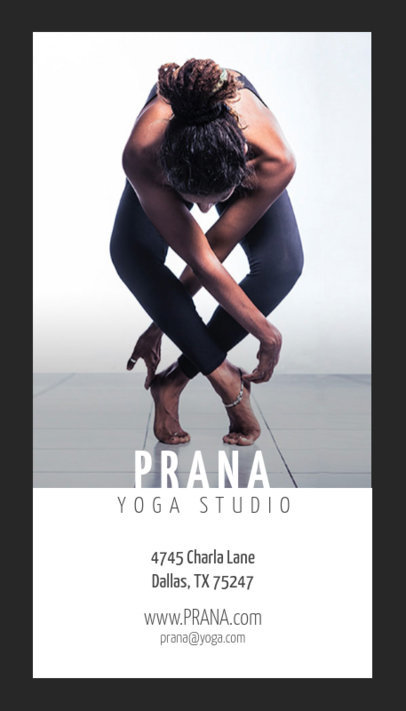 Vertical Business Card Template for Yoga Studios 