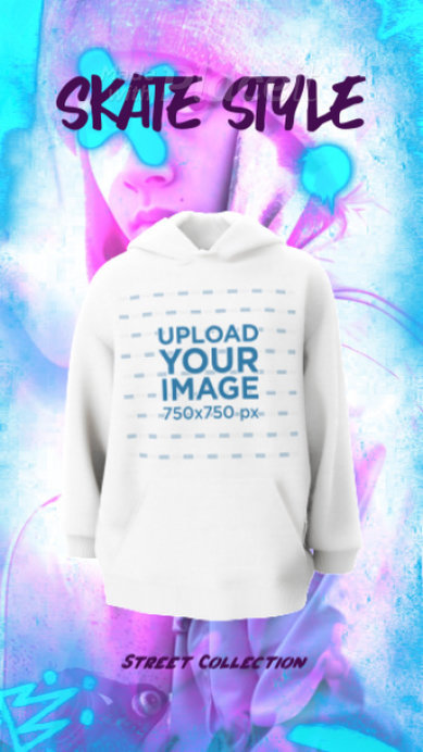 Pullover Hoodie Video Featuring an Ad for a Skater Fashion Shop