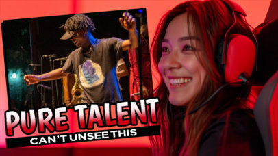 YouTube Thumbnail Generator for a Live Music Performance Reaction Vlog ed6939b