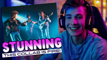 YouTube Thumbnail Template for a Music Band's New Collab Reaction Vlog ed6939a