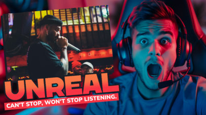 YouTube Thumbnail Maker for a Live Performance Reaction Vlog ed6939d