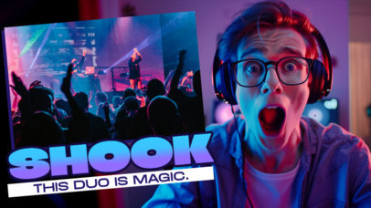 YouTube Thumbnail Maker with AI Graphics for a New Song Drop Reaction Vlog ed6939h