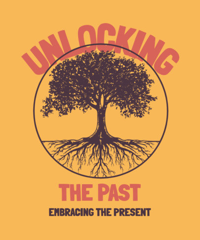 T-Shirt Design Maker with a Heritage-Themed Quote and a Tree