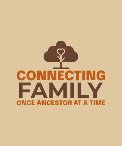 T-Shirt Design Generator Featuring a Quote About Family Ancestors