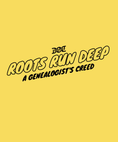 T-Shirt Design Maker Featuring a Genealogists Quote with a DNA Icon