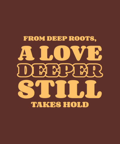 T-Shirt Design Template Featuring a Family Roots-Themed Phrase
