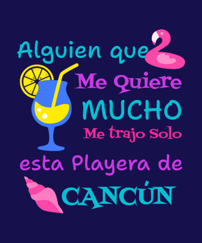 T-Shirt Design Maker with a Funny Mexican Phrase for a Beach Travel Souvenir 6476d