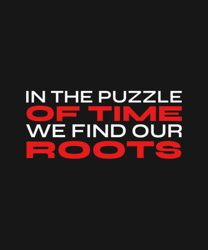 T-Shirt Design Creator Featuring a Contrasting Phrase About Family Roots