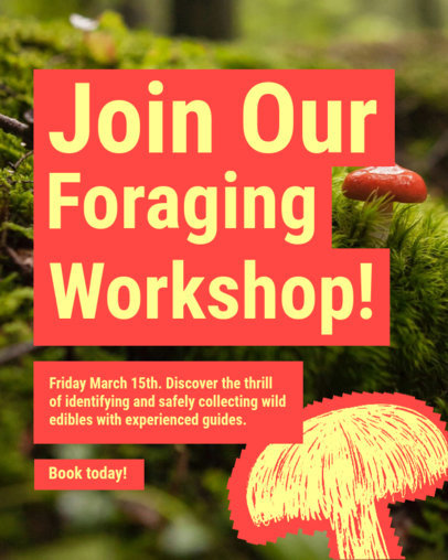 Instagram Post Creator for a Foraging Workshop Ad 6470b