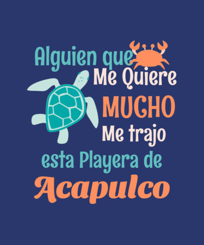 T-Shirt Design Creator for a Beach Souvenir with a Sea Turtle Illustration and a Phrase 6476f