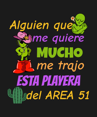 T-Shirt Design Maker with a Mexican Someone-Who-Loves-Me Phrase for a Souvenir 6476h
