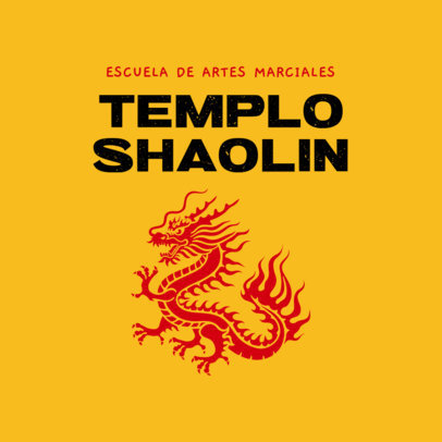 Martial Arts School Logo Maker Featuring an Illustrated Chinese Dragon