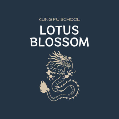 Kung Fu School Logo Creator Featuring a Traditional Chinese Dragon
