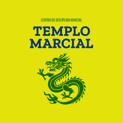 Online Logo Creator with a Traditional Chinese Dragon for a Martial Arts School
