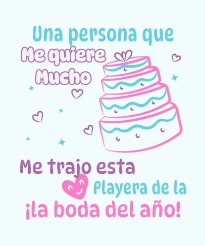 T-Shirt Design Template with a Cake and a Someone-Who-Loves-Me Funny Quote 6480f