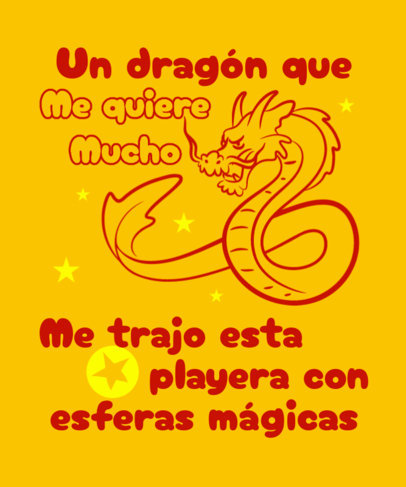 T-Shirt Design Creator for a Trip Souvenir with an Illustrated Dragon and a Funny Quote 6480h