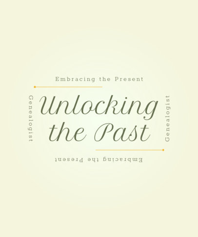 T-Shirt Design Creator Featuring a Genealogy-Inspired Theme