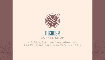 Business Card Template for Coffee Brands with Coffee Texture