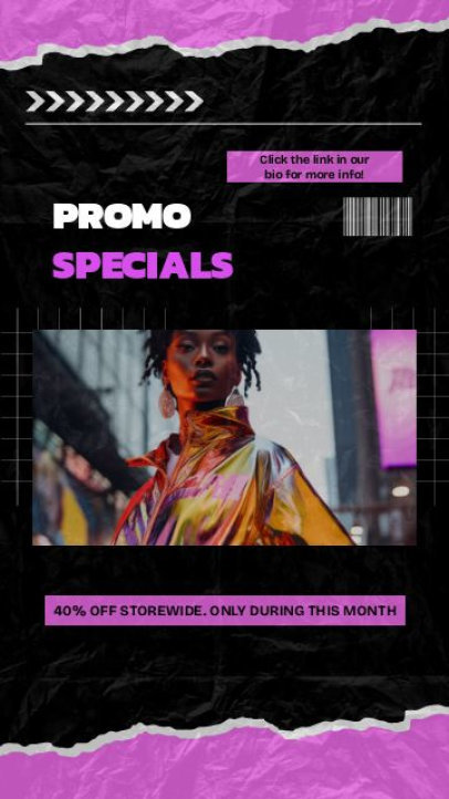 Instagram Story Video Maker for a Special Promo Ad With a Ripped-Paper Style 8049