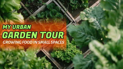 YouTube Thumbnail Creator for an Urban Garden Tour Vlog