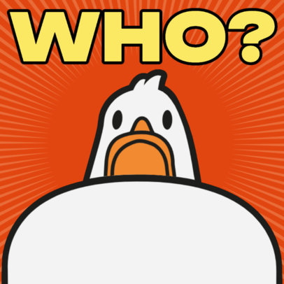 Twitch Emote Design Template with a Funny Goose 6077 6486