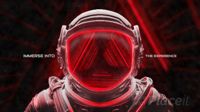 Intro Video Maker Featuring Animated Text and an Astronaut for an Immersive DJ Experience