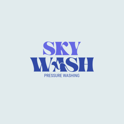 Online Logo Template for a Pressure Washing Service