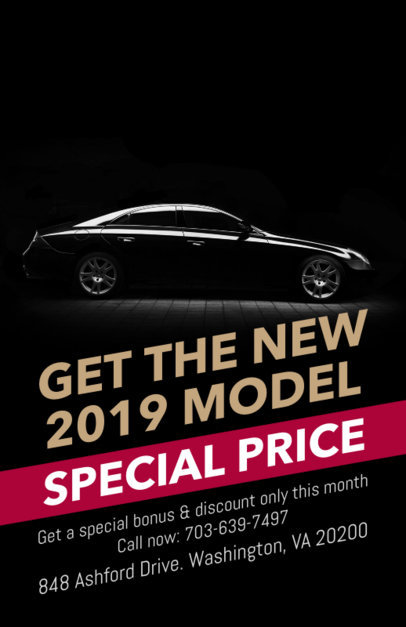 Flyer Template for a Car Dealer - Dark Theme
