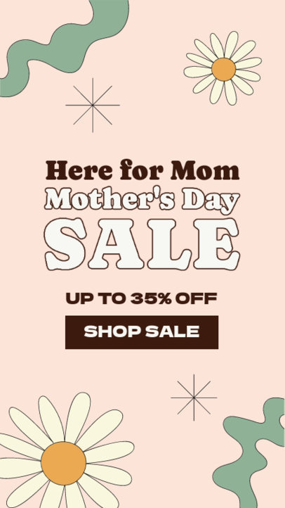 Promotional Instagram Story Generator Featuring a Mother's Day Sale Discount 6501a