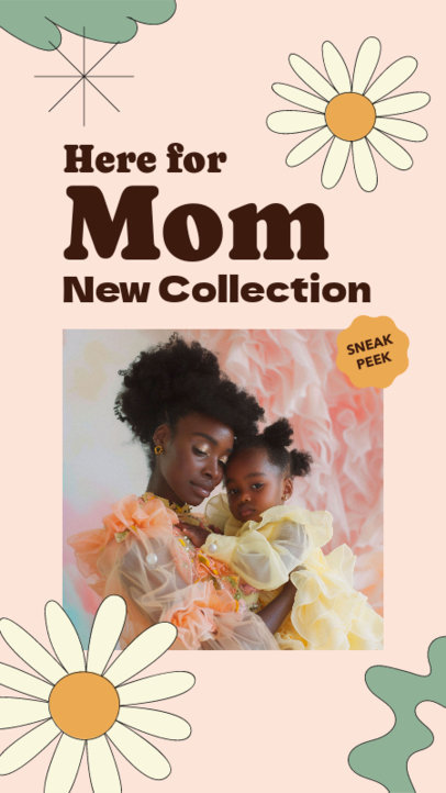 Promotional Instagram Story Generator Featuring a Mother's Day New Collection Ad 4432k-6501